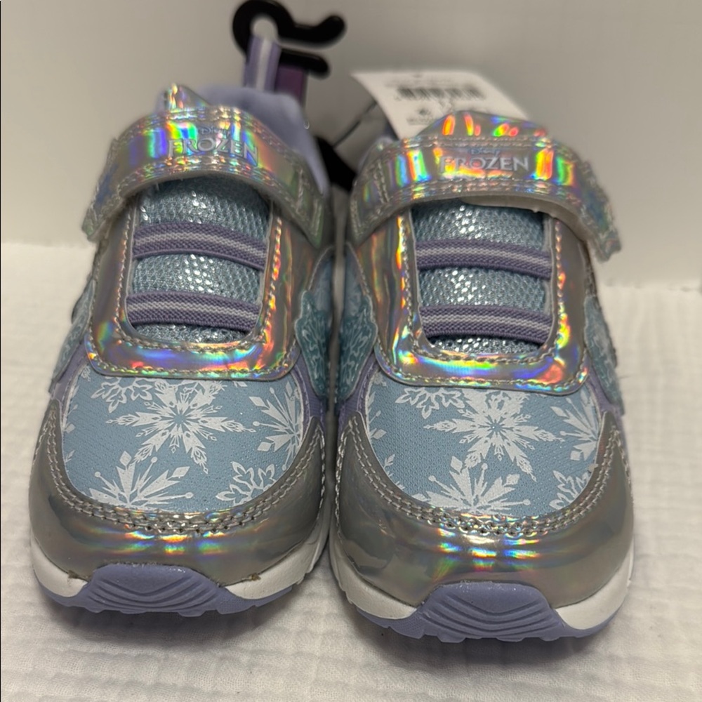 Disney Silver and Blue Sneakers with Frozen Theme